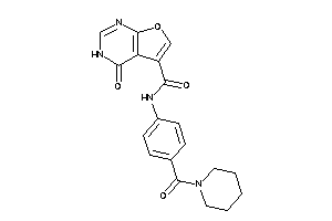 4-keto-N-[4-(piperidine-1-carbonyl)phenyl]-3H-furo[2,3-d]pyrimidine-5-carboxamide