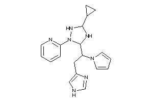 2-[3-cyclopropyl-5-[2-(1H-imidazol-4-yl)-1-pyrrol-1-yl-ethyl]-1,2,4-triazolidin-1-yl]pyridine