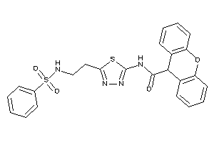 N-[5-[2-(benzenesulfonamido)ethyl]-1,3,4-thiadiazol-2-yl]-9H-xanthene-9-carboxamide