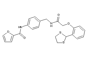 N-[4-[[[2-[2-(1,3-dithiolan-2-yl)phenoxy]acetyl]amino]methyl]phenyl]-2-furamide