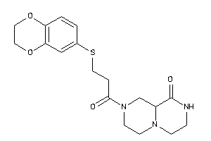 8-[3-(2,3-dihydro-1,4-benzodioxin-6-ylthio)propanoyl]-3,4,6,7,9,9a-hexahydro-2H-pyrazino[1,2-a]pyrazin-1-one