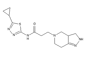 3-(2,3,3a,4,6,7-hexahydropyrazolo[4,3-c]pyridin-5-yl)-N-(5-cyclopropyl-1,3,4-thiadiazol-2-yl)propionamide