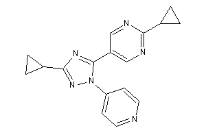 Image of 2-cyclopropyl-5-[5-cyclopropyl-2-(4-pyridyl)-1,2,4-triazol-3-yl]pyrimidine