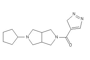 (5-cyclopentyl-1,3,3a,4,6,6a-hexahydropyrrolo[3,4-c]pyrrol-2-yl)-(3H-pyrazol-4-yl)methanone