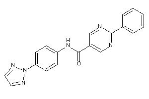 2-phenyl-N-[4-(triazol-2-yl)phenyl]pyrimidine-5-carboxamide