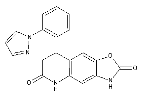 Image of 8-(2-pyrazol-1-ylphenyl)-3,5,7,8-tetrahydrooxazolo[5,4-g]quinoline-2,6-quinone