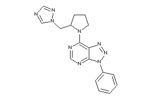 Image of 3-phenyl-7-[2-(1,2,4-triazol-1-ylmethyl)pyrrolidino]triazolo[4,5-d]pyrimidine