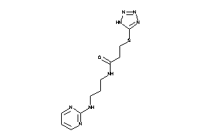 Image of N-[3-(2-pyrimidylamino)propyl]-3-(1H-tetrazol-5-ylthio)propionamide
