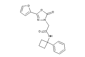 2-[5-(2-furyl)-2-keto-1,3,4-oxadiazol-3-yl]-N-(1-phenylcyclobutyl)acetamide