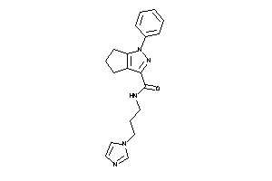 N-(3-imidazol-1-ylpropyl)-1-phenyl-5,6-dihydro-4H-cyclopenta[c]pyrazole-3-carboxamide