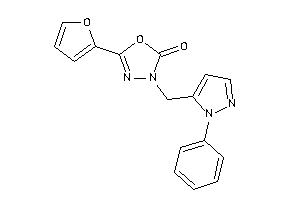 5-(2-furyl)-3-[(2-phenylpyrazol-3-yl)methyl]-1,3,4-oxadiazol-2-one