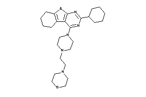 4-[2-[4-(2-cyclohexyl-5,6,7,8-tetrahydrobenzothiopheno[2,3-d]pyrimidin-4-yl)piperazino]ethyl]morpholine