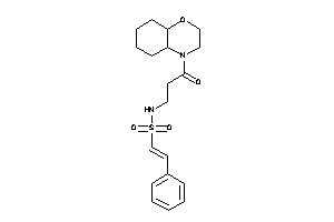 N-[3-(2,3,4a,5,6,7,8,8a-octahydrobenzo[b][1,4]oxazin-4-yl)-3-keto-propyl]-2-phenyl-ethenesulfonamide