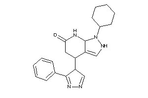 1-cyclohexyl-4-(3-phenyl-4H-pyrazol-4-yl)-4,5,7,7a-tetrahydro-2H-pyrazolo[3,4-b]pyridin-6-one