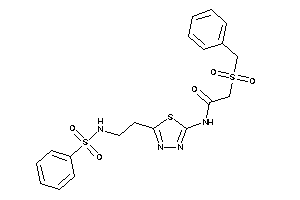 Image of N-[5-[2-(benzenesulfonamido)ethyl]-1,3,4-thiadiazol-2-yl]-2-benzylsulfonyl-acetamide
