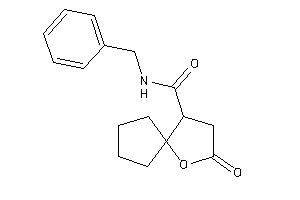 Image of N-benzyl-3-keto-4-oxaspiro[4.4]nonane-1-carboxamide