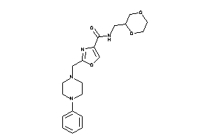 N-(1,4-dioxan-2-ylmethyl)-2-[(4-phenylpiperazino)methyl]oxazole-4-carboxamide