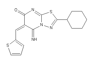 2-cyclohexyl-5-imino-6-(2-thenylidene)-[1,3,4]thiadiazolo[3,2-a]pyrimidin-7-one