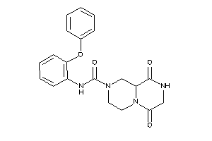 Image of 6,9-diketo-N-(2-phenoxyphenyl)-1,3,4,7,8,9a-hexahydropyrazino[1,2-a]pyrazine-2-carboxamide