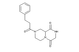 8-hydrocinnamoyl-2,3,6,7,9,9a-hexahydropyrazino[1,2-a]pyrazine-1,4-quinone