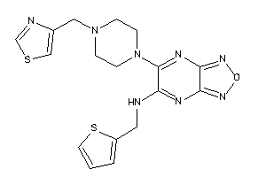 Image of 2-thenyl-[6-[4-(thiazol-4-ylmethyl)piperazino]furazano[3,4-b]pyrazin-5-yl]amine