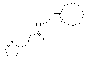 N-(4,5,6,7,8,9-hexahydrocycloocta[b]thiophen-2-yl)-3-pyrazol-1-yl-propionamide