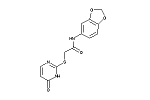 N-(1,3-benzodioxol-5-yl)-2-[(6-keto-1H-pyrimidin-2-yl)thio]acetamide