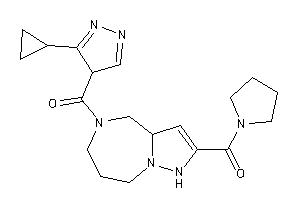 (3-cyclopropyl-4H-pyrazol-4-yl)-[2-(pyrrolidine-1-carbonyl)-1,3a,4,6,7,8-hexahydropyrazolo[1,5-a][1,4]diazepin-5-yl]methanone