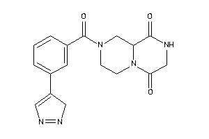 2-[3-(3H-pyrazol-4-yl)benzoyl]-1,3,4,7,8,9a-hexahydropyrazino[1,2-a]pyrazine-6,9-quinone