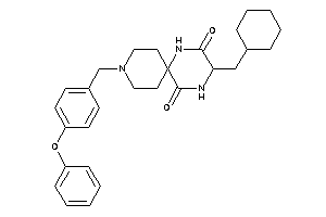 Image of 3-(cyclohexylmethyl)-9-(4-phenoxybenzyl)-1,4,9-triazaspiro[5.5]undecane-2,5-quinone