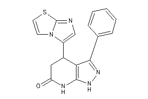 4-imidazo[2,1-b]thiazol-5-yl-3-phenyl-1,4,5,7-tetrahydropyrazolo[3,4-b]pyridin-6-one
