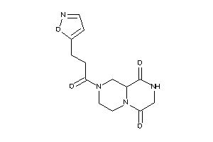Image of 8-(3-isoxazol-5-ylpropanoyl)-2,3,6,7,9,9a-hexahydropyrazino[1,2-a]pyrazine-1,4-quinone