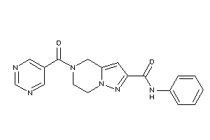 N-phenyl-5-(pyrimidine-5-carbonyl)-6,7-dihydro-4H-pyrazolo[1,5-a]pyrazine-2-carboxamide