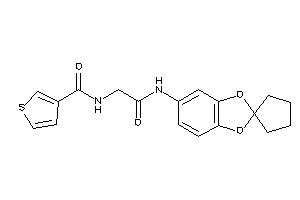 N-[2-keto-2-(spiro[1,3-benzodioxole-2,1'-cyclopentane]-5-ylamino)ethyl]thiophene-3-carboxamide