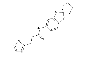 Image of N-spiro[1,3-benzodioxole-2,1'-cyclopentane]-5-yl-3-thiazol-2-yl-propionamide