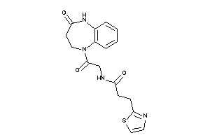 N-[2-keto-2-(2-keto-3,4-dihydro-1H-1,5-benzodiazepin-5-yl)ethyl]-3-thiazol-2-yl-propionamide