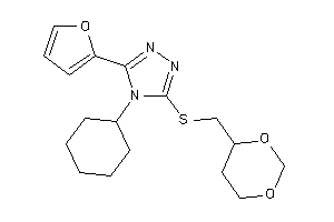 4-cyclohexyl-3-(1,3-dioxan-4-ylmethylthio)-5-(2-furyl)-1,2,4-triazole