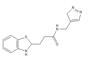 3-(2,3-dihydro-1,3-benzothiazol-2-yl)-N-(3H-pyrazol-4-ylmethyl)propionamide