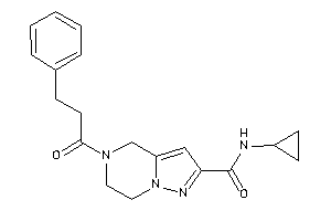 N-cyclopropyl-5-hydrocinnamoyl-6,7-dihydro-4H-pyrazolo[1,5-a]pyrazine-2-carboxamide