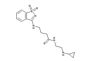 N-[2-(cyclopropylamino)ethyl]-4-[(1,1-diketo-1,2-benzothiazol-3-yl)amino]butyramide