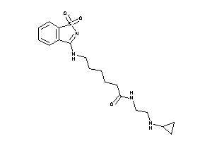 N-[2-(cyclopropylamino)ethyl]-6-[(1,1-diketo-1,2-benzothiazol-3-yl)amino]hexanamide