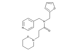 N-(2-furfuryl)-3-(oxazinan-2-yl)-N-(4-pyridylmethyl)propionamide