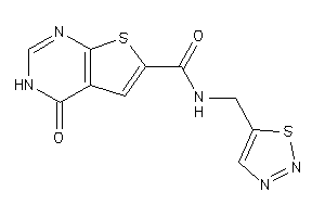 4-keto-N-(thiadiazol-5-ylmethyl)-3H-thieno[2,3-d]pyrimidine-6-carboxamide