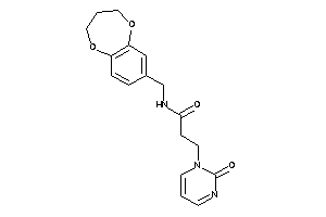 N-(3,4-dihydro-2H-1,5-benzodioxepin-7-ylmethyl)-3-(2-ketopyrimidin-1-yl)propionamide