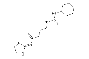 4-(cyclohexylcarbamoylamino)-N-thiazolidin-2-ylidene-butyramide
