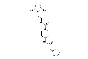 4-[(2-cyclopentylacetyl)amino]-N-[2-(2,4-diketothiazolidin-3-yl)ethyl]piperidine-1-carboxamide