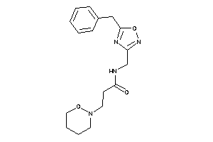 N-[(5-benzyl-1,2,4-oxadiazol-3-yl)methyl]-3-(oxazinan-2-yl)propionamide