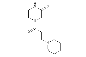 4-[3-(oxazinan-2-yl)propanoyl]piperazin-2-one