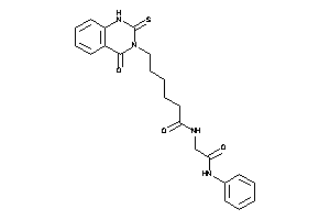 Image of N-(2-anilino-2-keto-ethyl)-6-(4-keto-2-thioxo-1H-quinazolin-3-yl)hexanamide