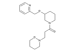 3-(oxazinan-2-yl)-1-[3-(2-pyridylmethoxy)piperidino]propan-1-one
